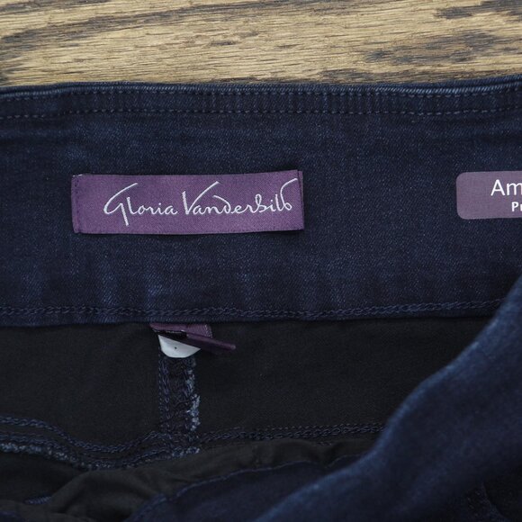 NWT Gloria Vanderbilt Amanda Pull On High Rise Jeans 30142741 Kansas Blue 10 - Picture 8 of 9